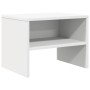 Mesita de noche madera contrachapada blanco 40x30x30 cm
