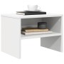 Mesita de noche madera contrachapada blanco 40x30x30 cm