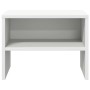 Mesita de noche madera contrachapada blanco 40x30x30 cm