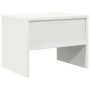 Mesita de noche madera contrachapada blanco 40x30x30 cm