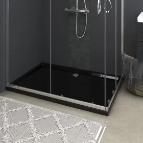 Rectangular black ABS shower tray 80x120 cm by vidaXL, Shower trays - Ref: Foro24-148919, Price: 116,89 €, Discount: %