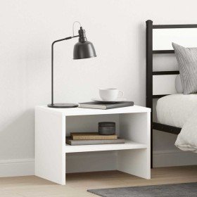 Mesitas de noche 2 uds madera contrachapada blanco 40x30x30 cm Mesitas de noche 2 uds madera contrachapada blanco 40x30x30 cm