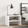 Mesitas de noche 2 uds madera contrachapada blanco 40x30x30 cm