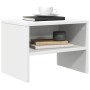 Mesitas de noche 2 uds madera contrachapada blanco 40x30x30 cm