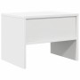 Mesitas de noche 2 uds madera contrachapada blanco 40x30x30 cm