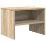 Mesita de noche madera contrachapada roble sonoma 40x30x30 cm