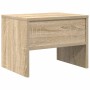 Mesita de noche madera contrachapada roble sonoma 40x30x30 cm
