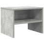 Mesita de noche madera contrachapada gris hormigón 40x30x30 cm