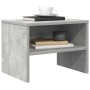 Mesita de noche madera contrachapada gris hormigón 40x30x30 cm