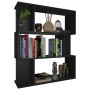 Estantería/divisor madera contrachapada negro 80x24x96 cm en Librerías y estanterías | Comprar online en Foro24