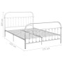 Estructura de cama de metal blanco 160x200 cm