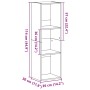 Estantería libros/mueble TV contrachapada roble 36x30x114 cm