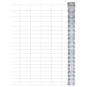 Silver galvanized steel garden fence 50x1.25 m by vidaXL, fence panels - Ref: Foro24-149504, Price: 140,83 €, Discount: %