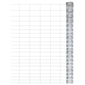 Valla de jardín de acero galvanizado plateado 50x1,25 m de vidaXL, Paneles de vallas - Ref: Foro24-149504, Precio: 127,62 €, ...