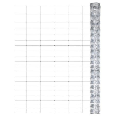 Valla de jardín de acero galvanizado plateado 50x1,25 m de vidaXL, Paneles de vallas - Ref: Foro24-149504, Precio: 140,83 €, ...