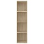 Estantería libros/mueble TV contrachapada roble 36x30x143 cm