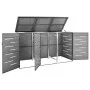 Shed for three steel garbage containers 207x77.5x112.5 cm by vidaXL, Waste container supports - Ref: Foro24-149556, Price: 53...