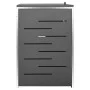 Shed for three steel garbage containers 207x77.5x112.5 cm by vidaXL, Waste container supports - Ref: Foro24-149556, Price: 53...