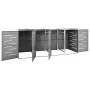 Shed for 4 steel garbage containers 276.5x77.5x112.5 cm by vidaXL, Waste container supports - Ref: Foro24-149557, Price: 694,...
