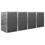 Shed for 4 steel garbage containers 276.5x77.5x112.5 cm by vidaXL, Waste container supports - Ref: Foro24-149557, Price: 694,...