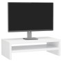Soporte para pantalla contrachapada blanco brillante 42x24x13cm en Muebles TV | Comprar online en Foro24