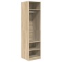 Armario de madera contrachapada color roble 50x50x200 cm