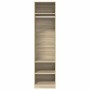 Armario de madera contrachapada color roble 50x50x200 cm