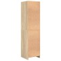 Armario de madera contrachapada color roble 50x50x200 cm