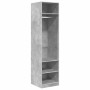 Armario de madera contrachapada gris hormigón 50x50x200 cm