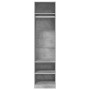 Armario de madera contrachapada gris hormigón 50x50x200 cm