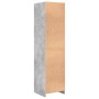 Armario de madera contrachapada gris hormigón 50x50x200 cm
