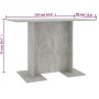 Mesa de comedor de madera gris hormigón 110x60x75 cm en Mesas de cocina y de comedor | Comprar online en Foro24