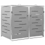 Shed for two steel garbage containers 138x77.5x112.5 cm by vidaXL, Waste container supports - Ref: Foro24-149559, Price: 376,...