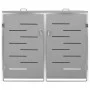 Shed for two steel garbage containers 138x77.5x112.5 cm by vidaXL, Waste container supports - Ref: Foro24-149559, Price: 376,...