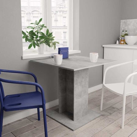 Mesa de comedor madera contrachapada gris hormigón 80x80x75 cm en Mesas de cocina y de comedor | Comprar online en Foro24