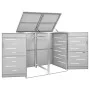 Shed for two steel garbage containers 138x77.5x112.5 cm by vidaXL, Waste container supports - Ref: Foro24-149559, Price: 376,...
