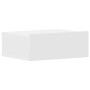 Mesita de noche flotante madera contrachapada blanco 40x30x15cm