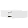 Mesita de noche flotante madera contrachapada blanco 40x30x15cm
