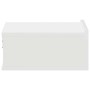 Mesita de noche flotante madera contrachapada blanco 40x30x15cm