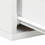 Mesita de noche flotante madera contrachapada blanco 40x30x15cm