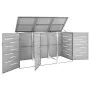 Shed for three steel garbage containers 207x77.5x112.5 cm by vidaXL, Waste container supports - Ref: Foro24-149560, Price: 55...