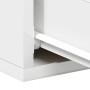 Mesitas de noche flotantes 2 uds madera ingeniería blanco