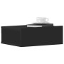 Mesitas de noche flotantes 2 uds contrachapada negro 40x30x15cm