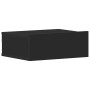 Mesitas de noche flotantes 2 uds contrachapada negro 40x30x15cm