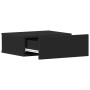 Mesitas de noche flotantes 2 uds contrachapada negro 40x30x15cm