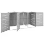 Shed for three steel garbage containers 207x77.5x112.5 cm by vidaXL, Waste container supports - Ref: Foro24-149560, Price: 55...
