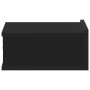 Mesitas de noche flotantes 2 uds contrachapada negro 40x30x15cm