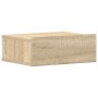 Mesitas de noche flotantes 2 uds contrachapada roble 40x30x15cm