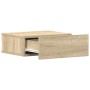 Mesitas de noche flotantes 2 uds contrachapada roble 40x30x15cm