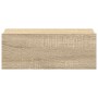 Mesitas de noche flotantes 2 uds contrachapada roble 40x30x15cm